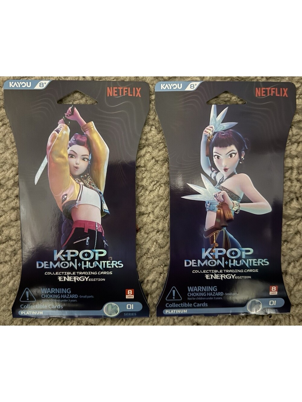 KAYOU KPop Demon Hunters ENERGY EDITION Trading Cards Sleeved Booster IN HAND
